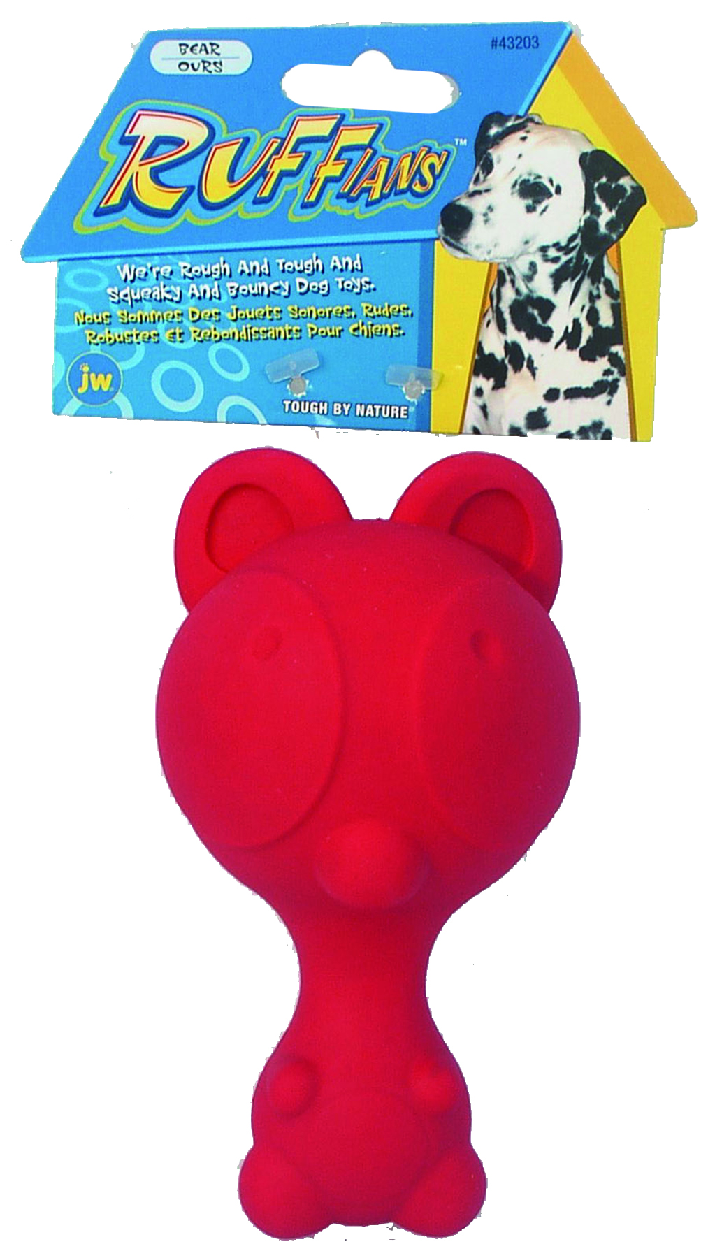 Ruffians Bear Rubber Dog Toy