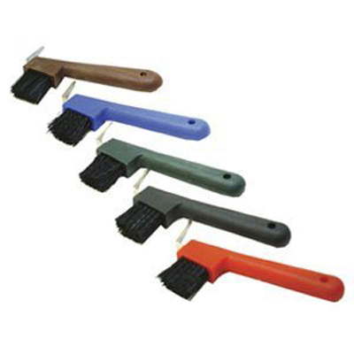 Hoof Pick W/brush  7" - Blue