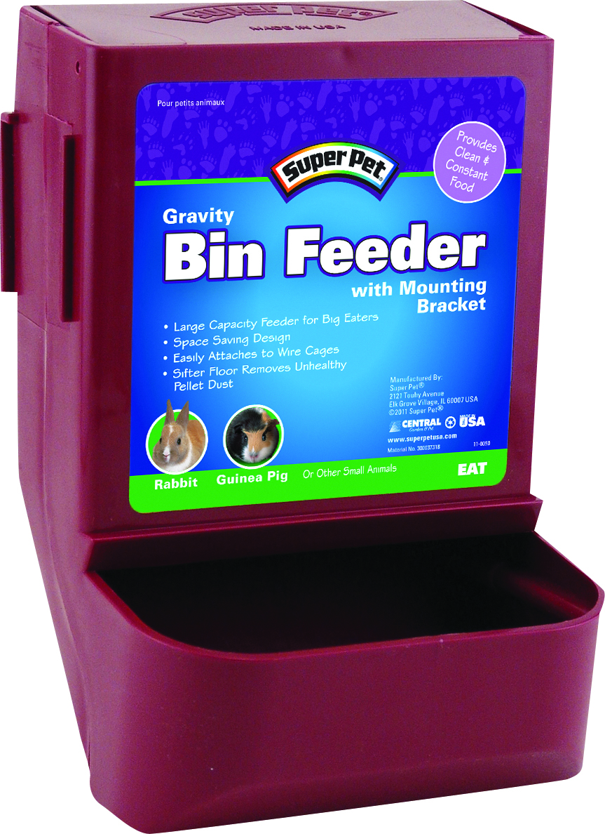 Gravity Bin Feeder With Bracket - Red