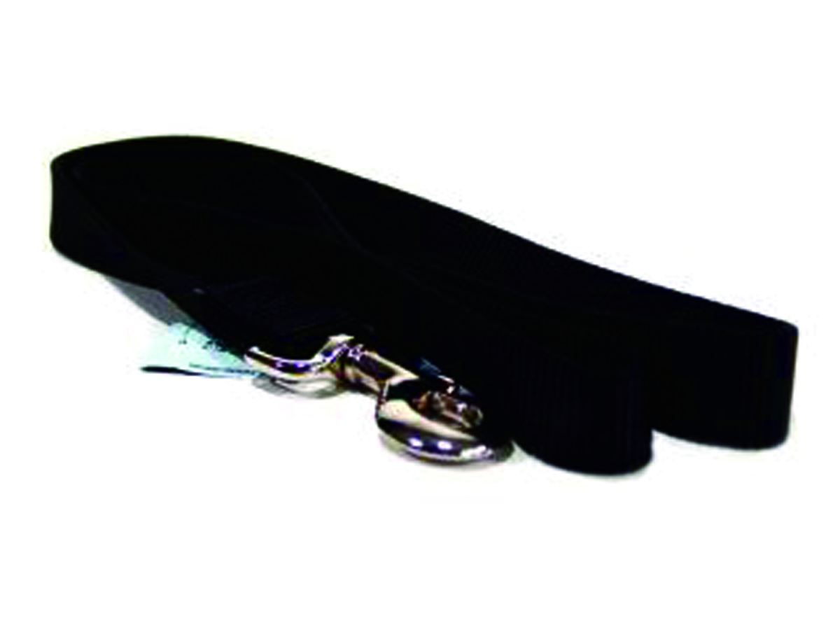 Single Thick Nylon Leash With Snap - Black