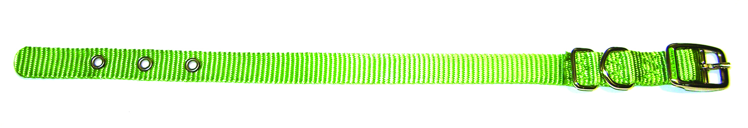 Nylon Deluxe Dogs Collar - Lime (S/M)