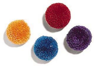 Wool Pompoms With Catnip-4Pk
