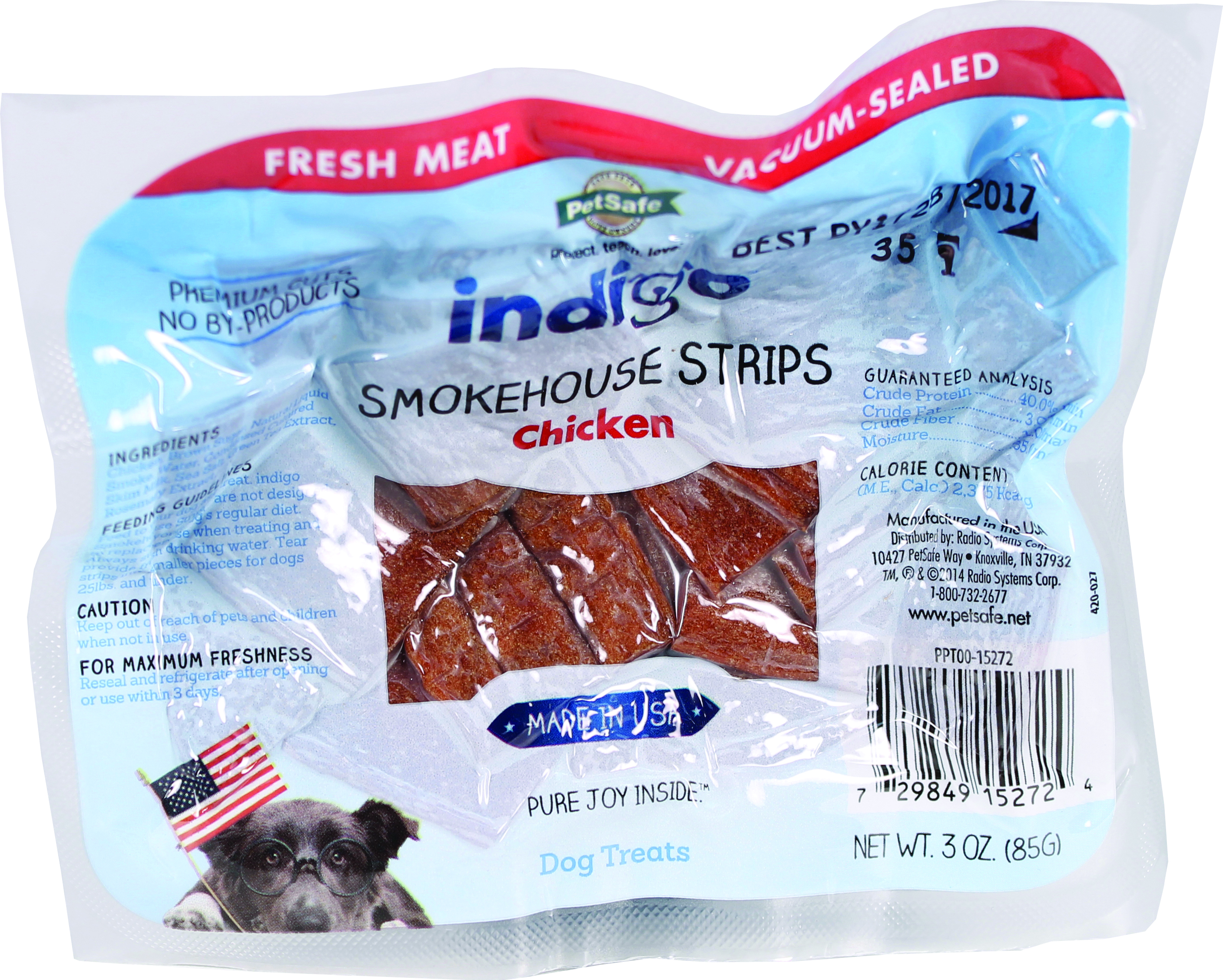 INDIGO SMOKEHOUSE STRIPS DOG TREAT