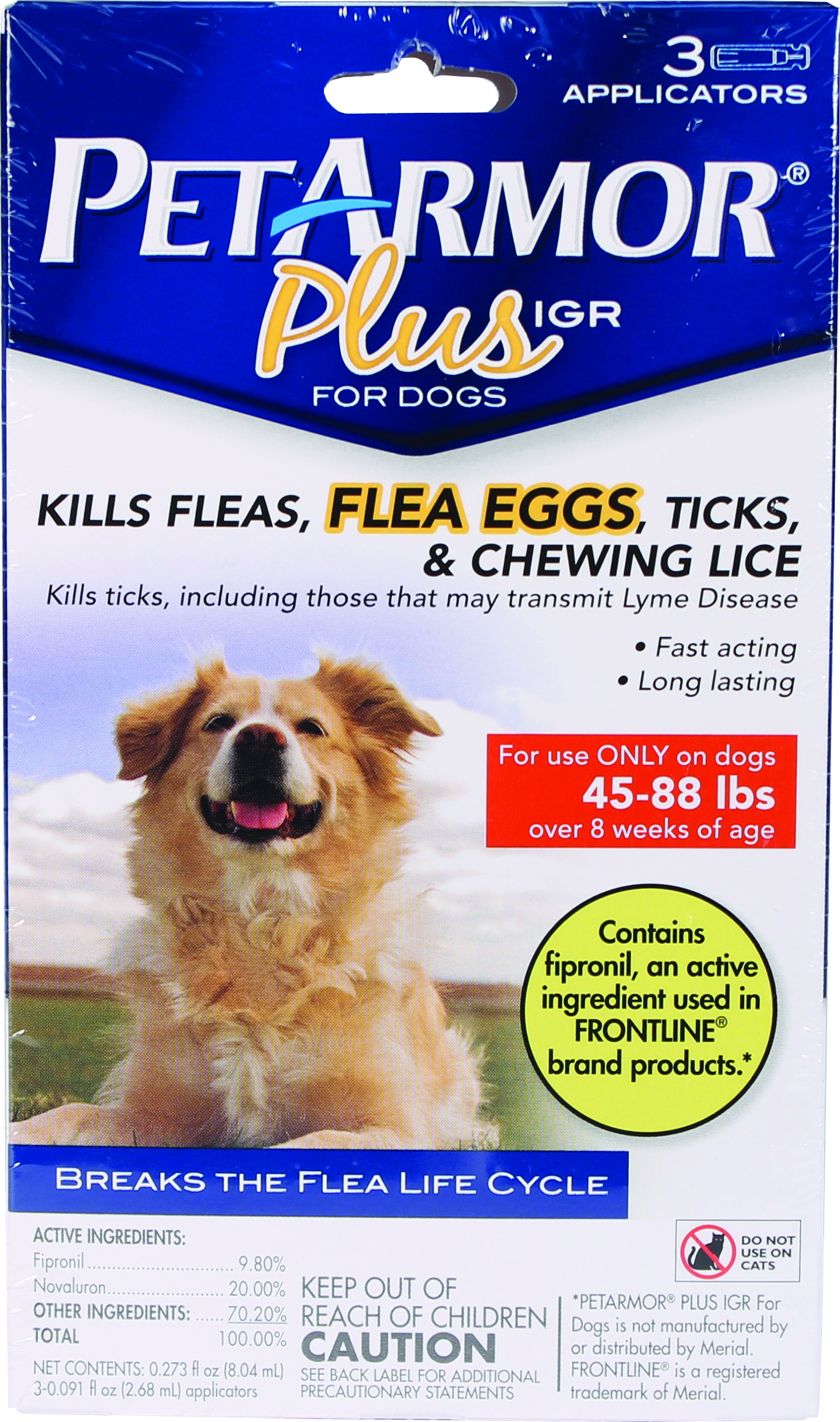 PET ARMOR PLUS IGR FLEA & TICK TOPICAL FOR DOGS