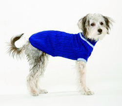 Cable Knit Sweater - Cobalt - Medium